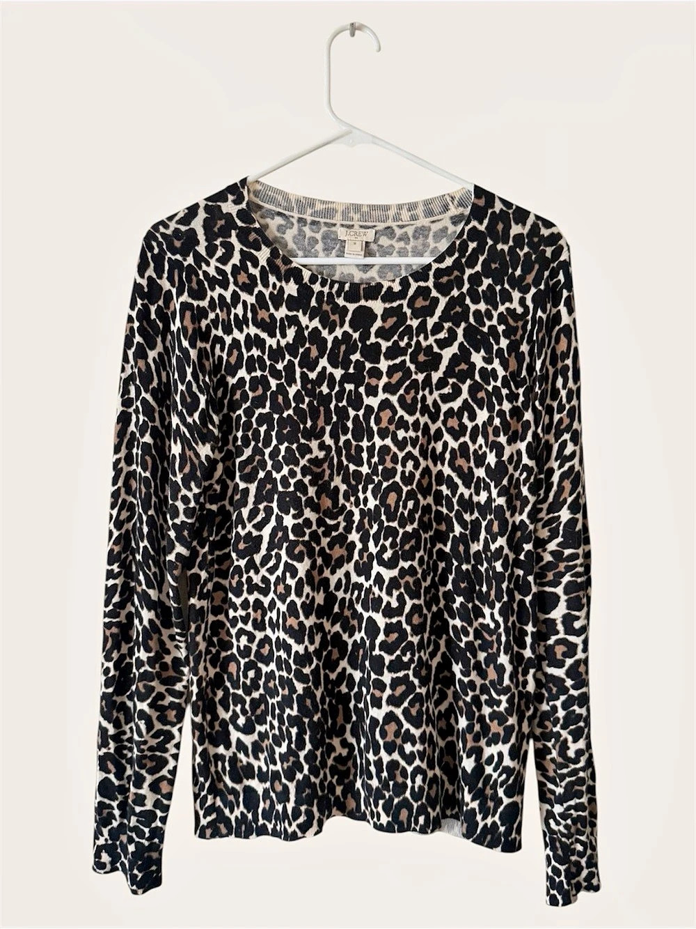 J.Crew Cotton Leopard Print Long Sleeve Size Medium
